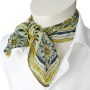 Herren Halstuch - Nickituch - Seidentuch - Tuch - Edelweiß - Blumen - Gelb - Gruen - Blau - weiss